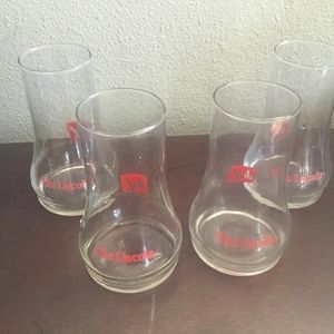 SET OF 4(FOUR) VINTAGE 1970’s 7-UP  UPSIDE DOWN ‘THE UNCOLA” PINT GLASSES!